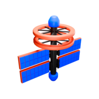 3d rendering illustration of Satria satellite for network connection png
