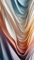 An abstract vertical backdrop of gradient-colored paper layers, creating clean space for text or graphic elements. photo