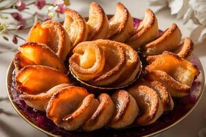 Bamieh Pastries with Sweet Rosewater Syrup photo