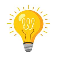 Idea Lightbulb Invention Thinking Symbol Design Element vector