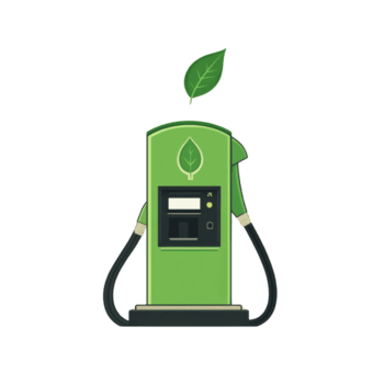 Grün Biotreibstoff Bahnhof Spender mit Blatt Design png