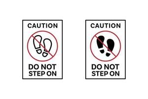do not step on icon board vector