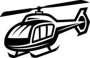 Dynamic Helicopter Silhouettes Soaring High in Bold Profiles vector