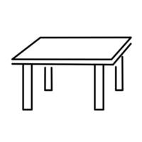 simple table in doodle style vector