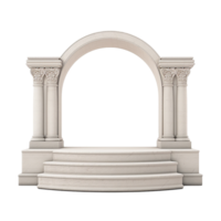 Elegant Stone Archway with Columns and Steps Architectural Design png