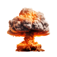 Nuclear Explosion Mushroom Cloud Atomic Bomb Blast Fire Danger Destruction, png