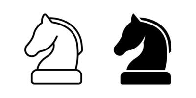 Chess icon set. Horse Chess Symbol. Chess knight sign. for mobile concept and web design. illustration on white background vector