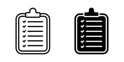 Clipboard, Checklist icon set. File Document sign. for mobile concept and web design. illustration on white background vector