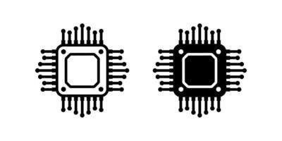 Cpu icon set. Processorsign. for mobile concept and web design. illustration vector