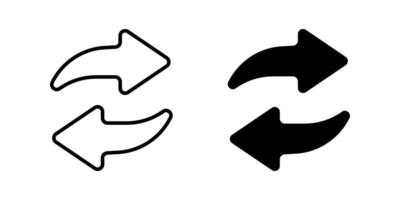 Refresh icon set. Reload Symbol. Change sign.for mobile concept and web design. illustration on white background vector