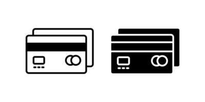 Credit card icon set. Credit card payment sign. for mobile concept and web design. illustration on white background vector