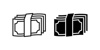 Cash icon set. Money Symbol. for mobile concept and web design. illustration on white background vector