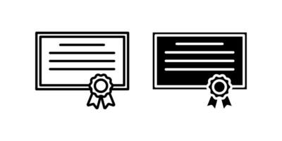 Certificate icon set. for mobile concept and web design. illustration vector
