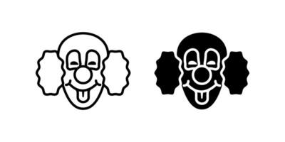 Clown icon set. for mobile concept and web design. illustration on white background vector