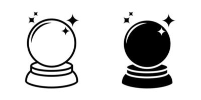 Crystal Ball icon set. for mobile concept and web design. illustration vector