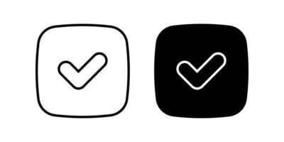 Check mark icon set. Checkmark sign. for mobile concept and web design. illustration on white background vector
