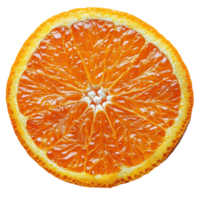 Bright orange citrus fruit slice displayed on a plain background during a sunny afternoon in summer isolated on transparent background png