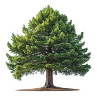 Magnificent evergreen tree with lush foliage in a serene outdoor setting captured in broad daylight isolated on transparent background png