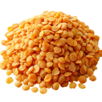 Dried yellow peas stacked in a pile showcasing their bright color and round shape for culinary use isolated on transparent background png