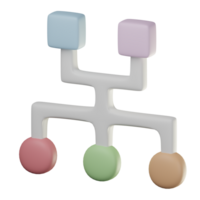 3D Algorithm Icon Illustration Render png