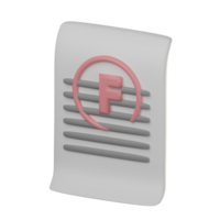 3D Fail Grade Illustration png
