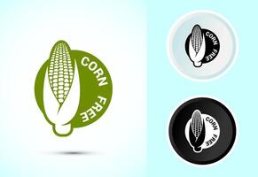 Corn free icon design illustration. Natural products vector