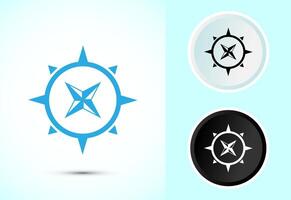 Compass icon design, Navigation sign symbol for apps vector