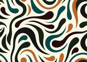 Abstract pattern organic shapes curved color lines illustration. vector