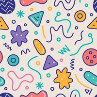 seamless pattern with colorful shapes and vector