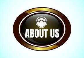 About us button. Suitable for mobile app vector