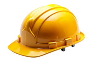 Bright orange protective hard hat, designed for workplace safety and industrial use, showcased against a transparent background png