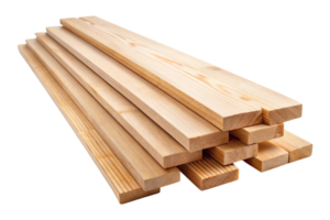 A neat arrangement of wooden planks stacked in a pile, displaying smooth texture and light color, perfect for renovation and carpentry work png