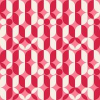 Abstract shape Valentine's day geometric seamless pattern. Red and pink mosaic endless background for sale banner print. Trendy minimalist geometry cover design. vector