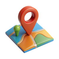 Navigation-themed map with pinpoint marker png