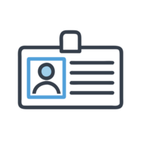 Identification card display office environment document type professional setting close-up view personal verification png