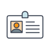 Identity card creation event office document type professional environment close-up view personal identification png