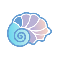 Seashell icon spiral design coastal art digital illustration ocean environment aesthetic viewpoint coastal concept png