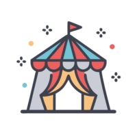 Festive circus banner design event promotion colorful graphics vibrant atmosphere eye-catching layout fun concept png