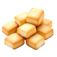 Stack of white cookies with a white background png