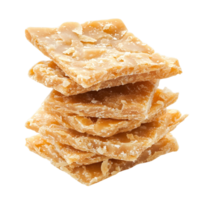 Stack of brown cookies with a white background png