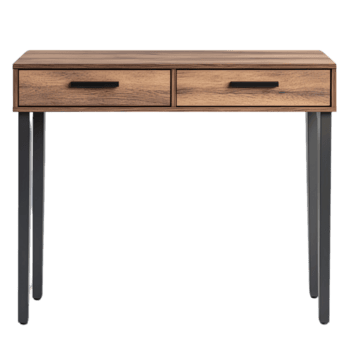 de madera escritorio con dos cajones y negro manejas png