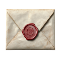 Envelope with Red Wax Seal png