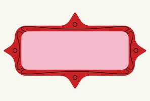 Picture frame. Hand-drawn, colorful sketch of a red frame. A red template. An elegant retro frame. Modern mirror design. Objects from an art gallery. Vintage frames decorated with lines and dots. vector