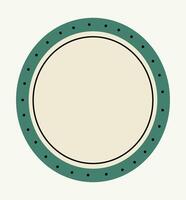 Hand-drawn colorful sketched green frame. Elegant retro framework. Modern mirror design. Art gallery objects. Minimalistic modern style. Vintage frames decorated with lines and dots. vector