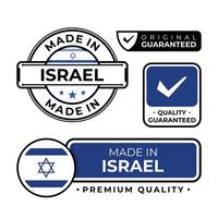 Badge bundle made in Israel label icon emblem isolated on white background vector
