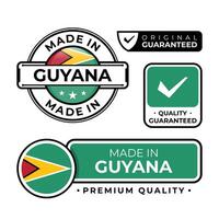 Badge bundle made in Guyana label icon emblem isolated on white background vector