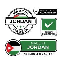 Badge bundle made in Jordan label icon emblem isolated on white background vector