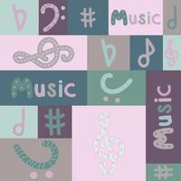 multicoloured music pattern vector