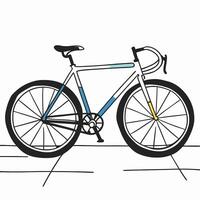 Bicycle isolated on white background. illustration in flat style. vector