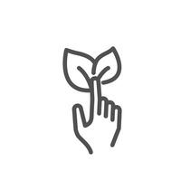 ecology friendly metaphore outline icon design good for web or mobile app vector
